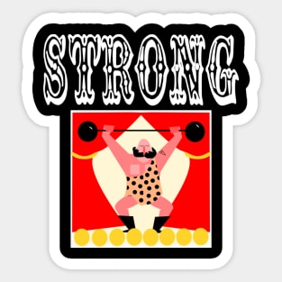 Strong Man Sticker